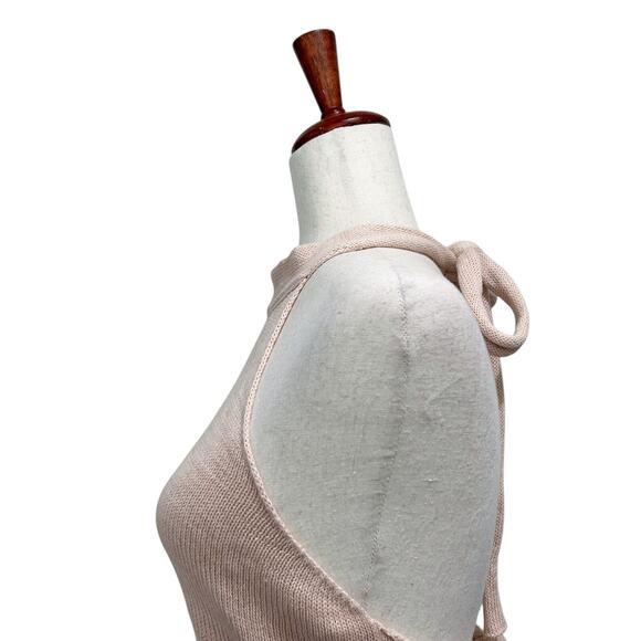 Free People Knit Halter Top XS / Small Tie Back Open Back Festival Mockneck (6) - Picture 3 of 9